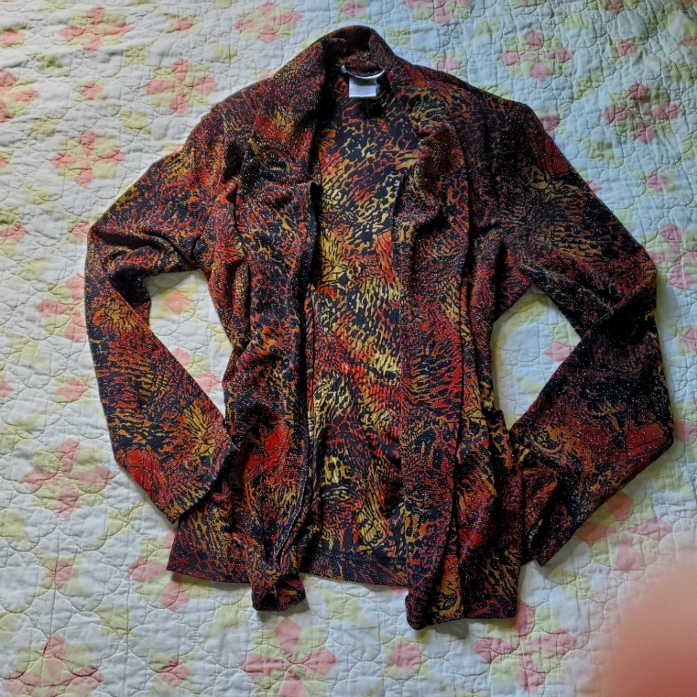 Sparkling Animal Print Cardigan